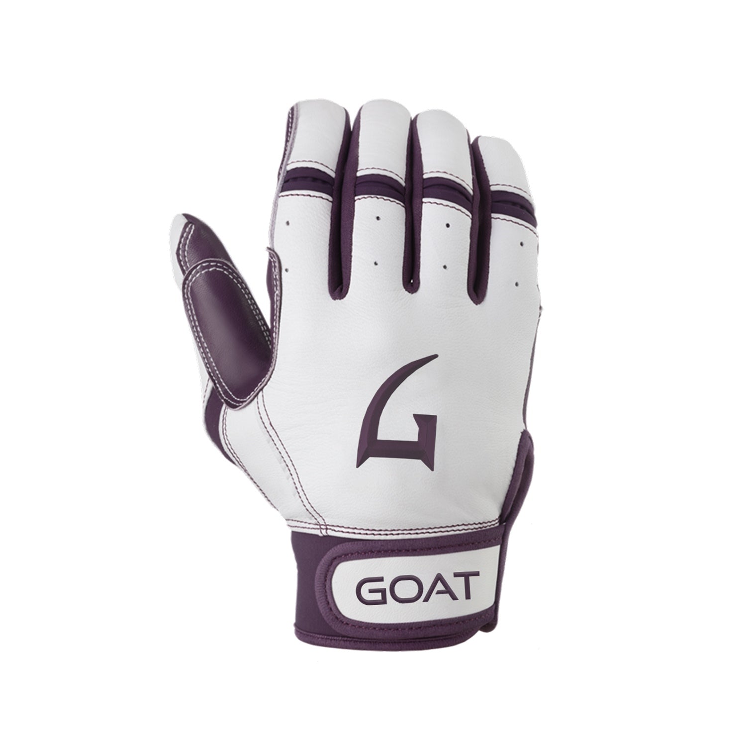 GOAT Purple and White Batting Gloves - Short Cuff – GOAThletic