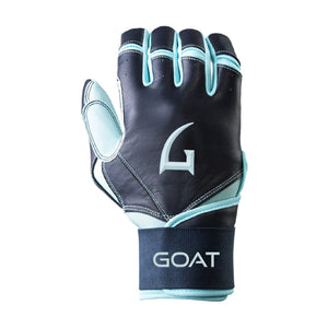 GOAThletic Long Cuff Navy Blue and Powder Blue Batting Gloves