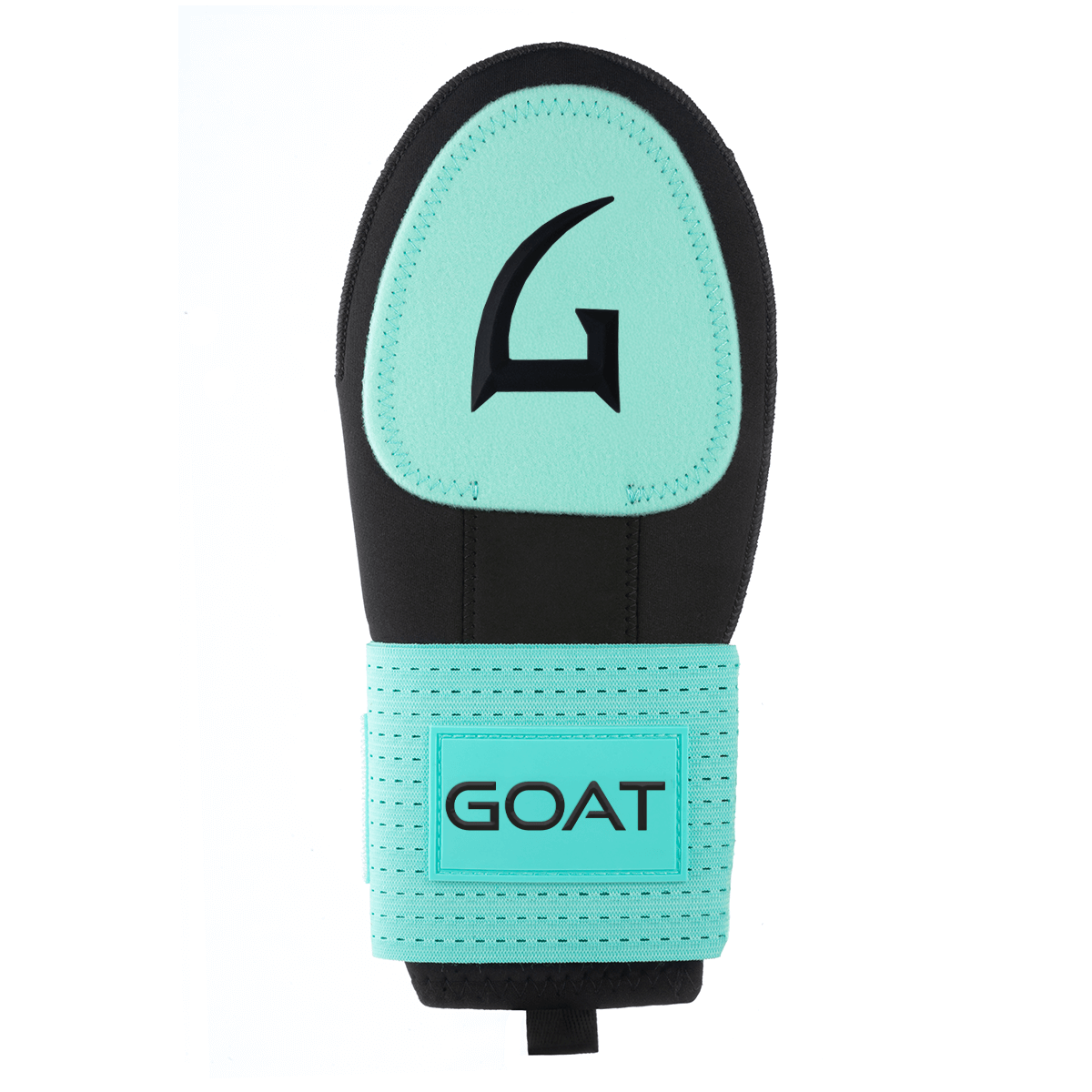 Sliding mitt with Black & Mint color and the 'GOAT' brand logo