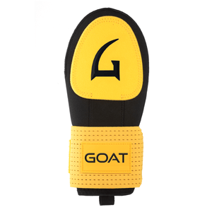 Sliding mitt with Black and Yellow color and the 'GOAT' brand logo