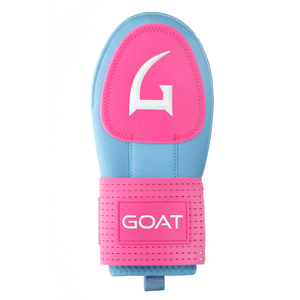 Sliding mitt with Electric Blue and Pink color and the 'GOAT' brand logo