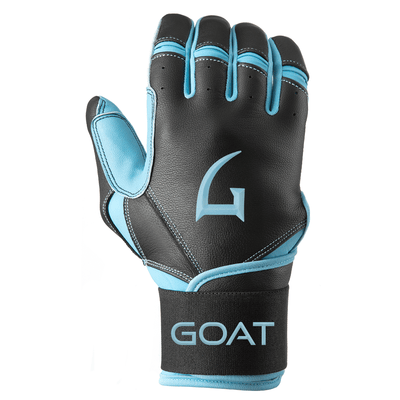 Sky Blue and Black Color Goathletic batting glove for right hand