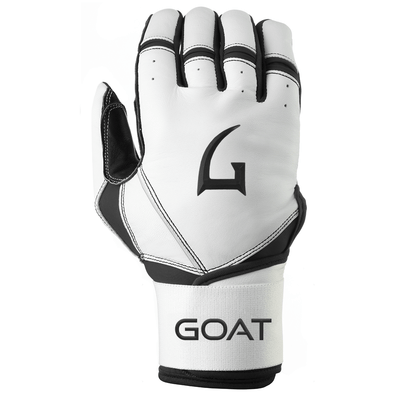 Goat Origin Series Long Cuff White and Black Batting Gloves For Right Hand