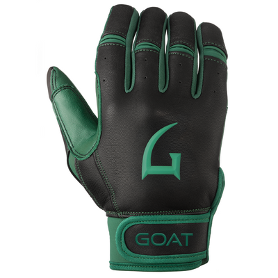 Green and black color Goathletic Short Cuff Batting Gloves
