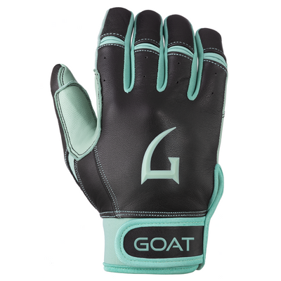 Mint Green and black color Goathletic Short Cuff Batting Gloves