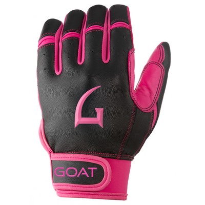 Pink and Black Goathletic Short Cuff Batting Gloves