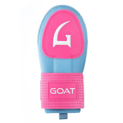 Sliding mitt with Electric Blue and Pink color and the 'GOAT' brand logo